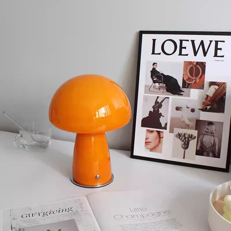 Whimsical Bedside Table Lamp: Small Mushroom Night Light - sparkledecor.com
