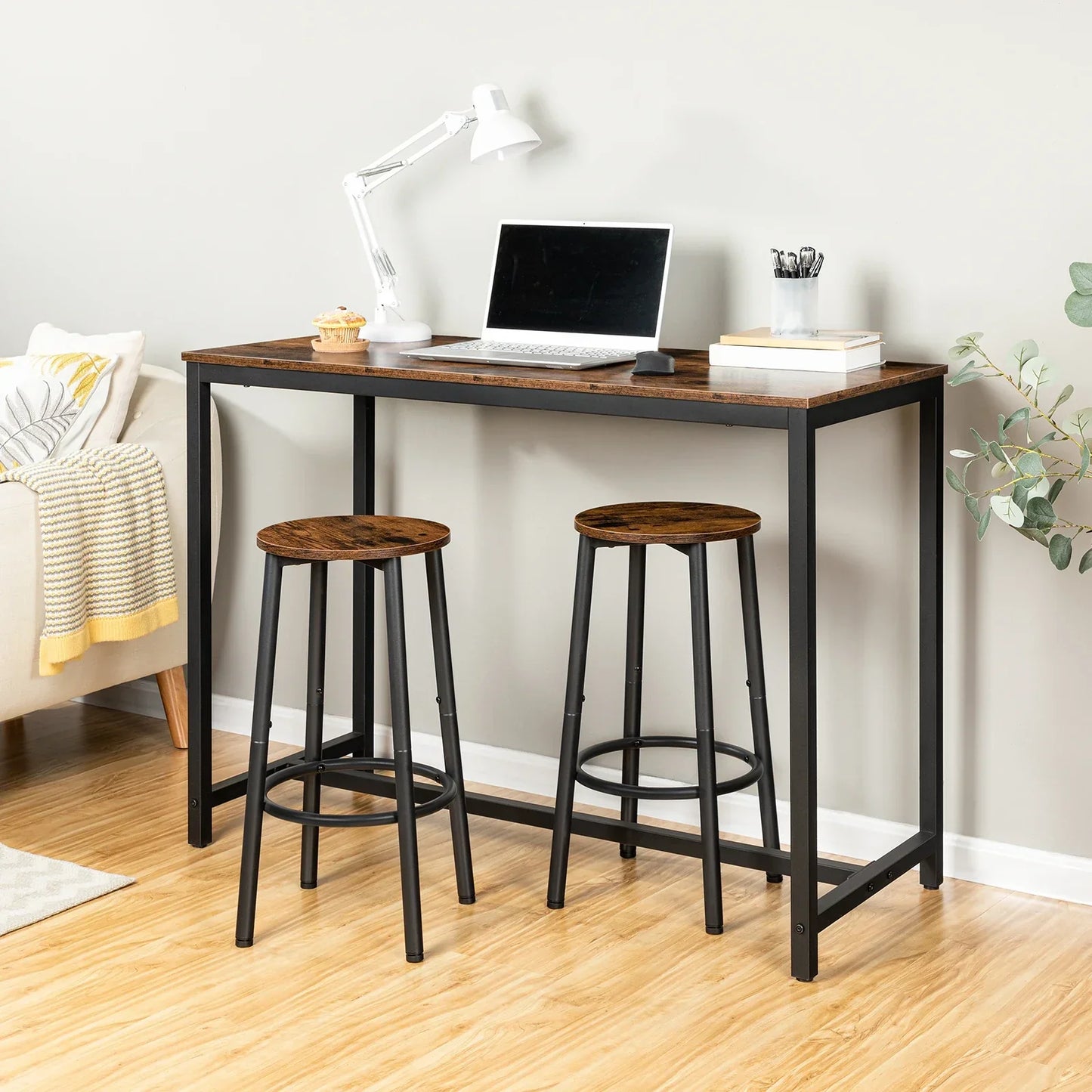 Kitchen Bar Stools with Footrest Set of 2 - sparkledecor.com