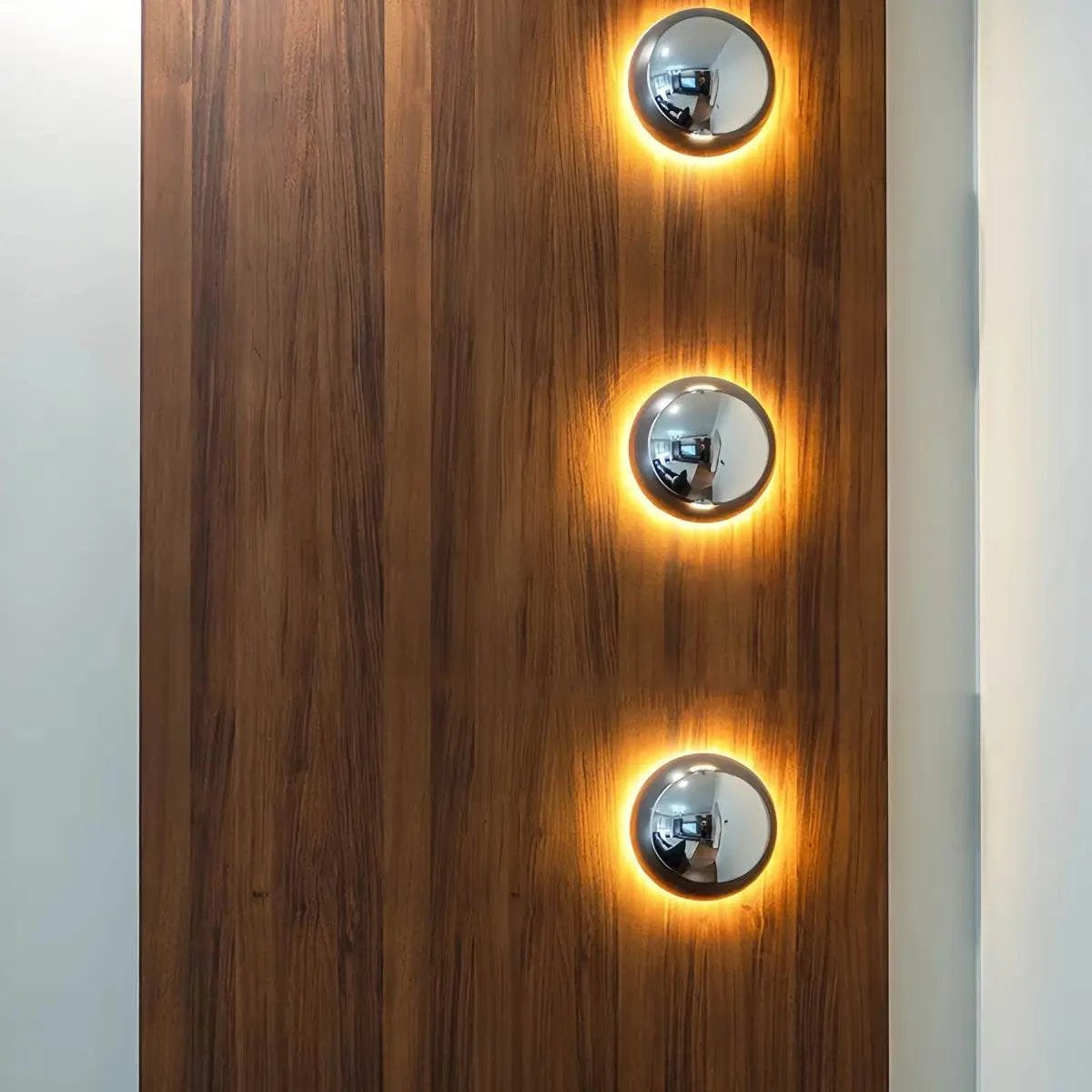 Metal Globe Wall Sconce vintage industrial LED ambient lamp with acrylic shade mounted on wall
