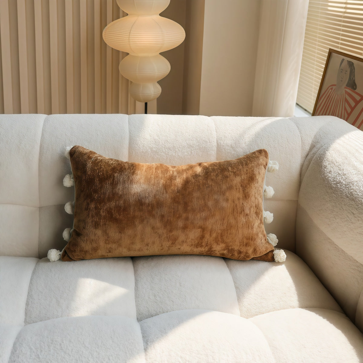 French-Style Decorative Throw Pillow Cushion Living Room Sofa Removable Washable