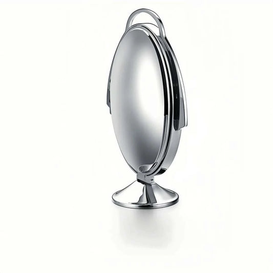 Foldable 3-tier stainless steel fruit platter with polished mirror finish for snacks and desserts