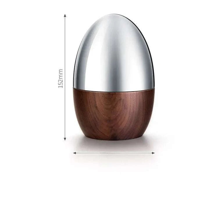 Light luxury tableware storage box with solid walnut base and polished stainless steel shell, including coffee spoons and dessert forks, elegant minimalist design for home decor and gifts