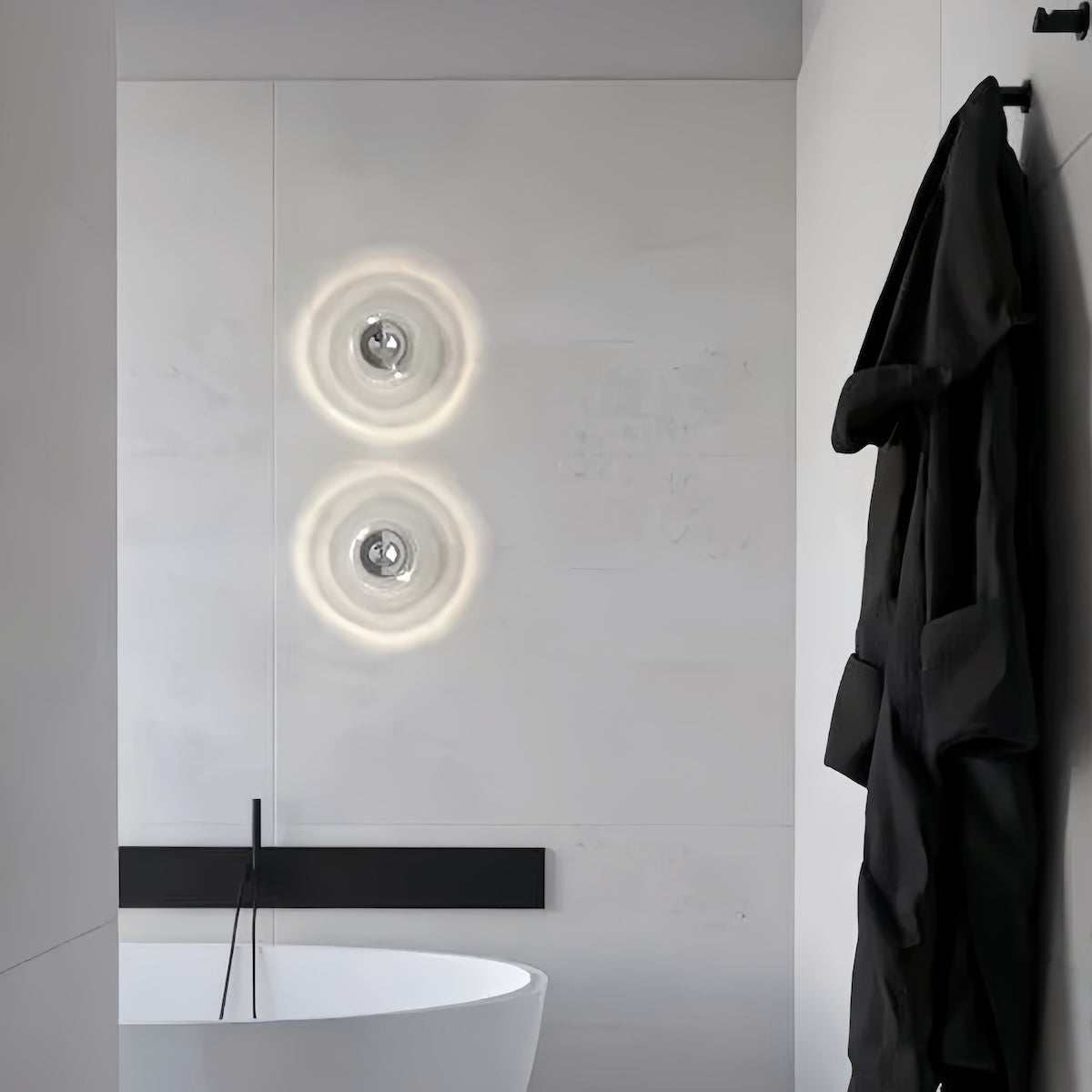 Bauhaus Glass Wall Sconce – Modern LED Projection Wall Lamp for Decor