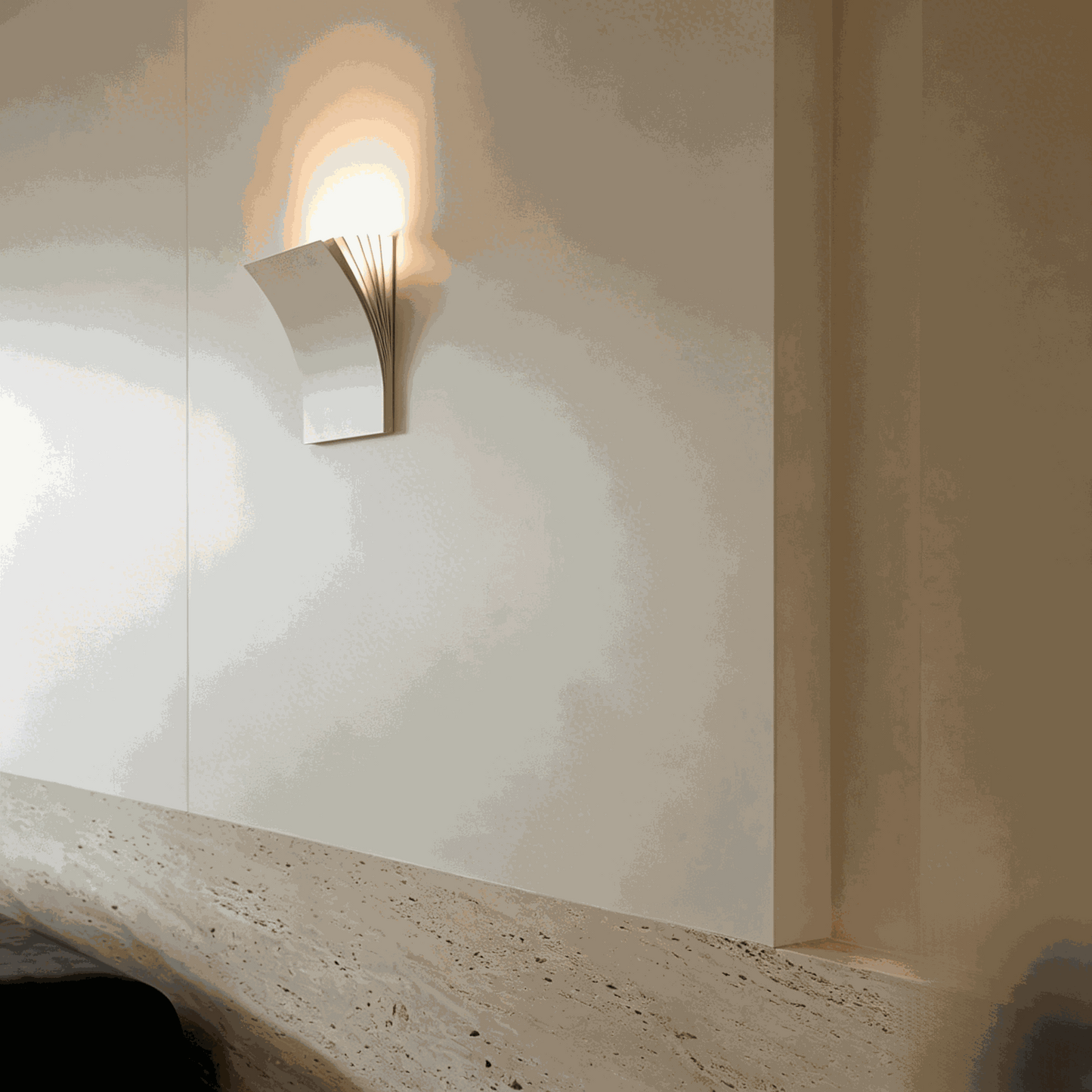 Minimalist modern book-shaped wall sconce with matte iron finish and warm white LED light for living room and hallway decor
