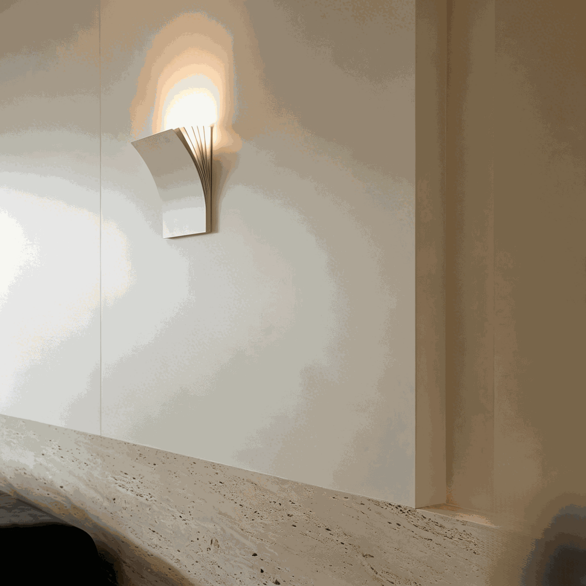 Minimalist modern book-shaped wall sconce with matte iron finish and warm white LED light for living room and hallway decor