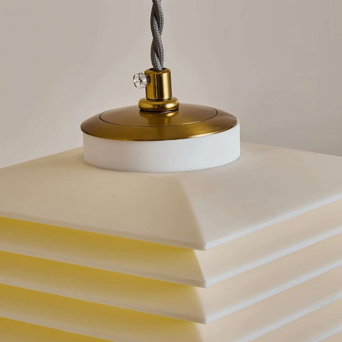 Vintage Wabi-Sabi hallway pendant light in minimalist Nordic design with warm white glow