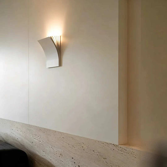 Minimalist book-shaped wall sconce with matte black iron frame and warm LED light for modern living room and hallway decor