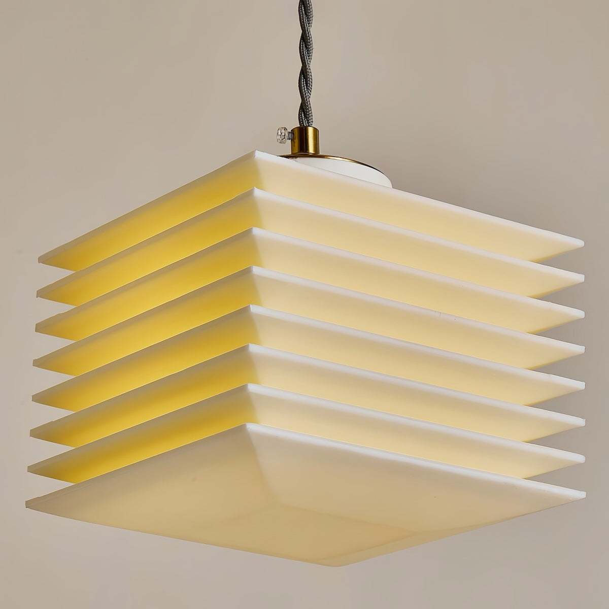 Vintage Wabi-Sabi hallway pendant light with warm white glow and minimalist Nordic design