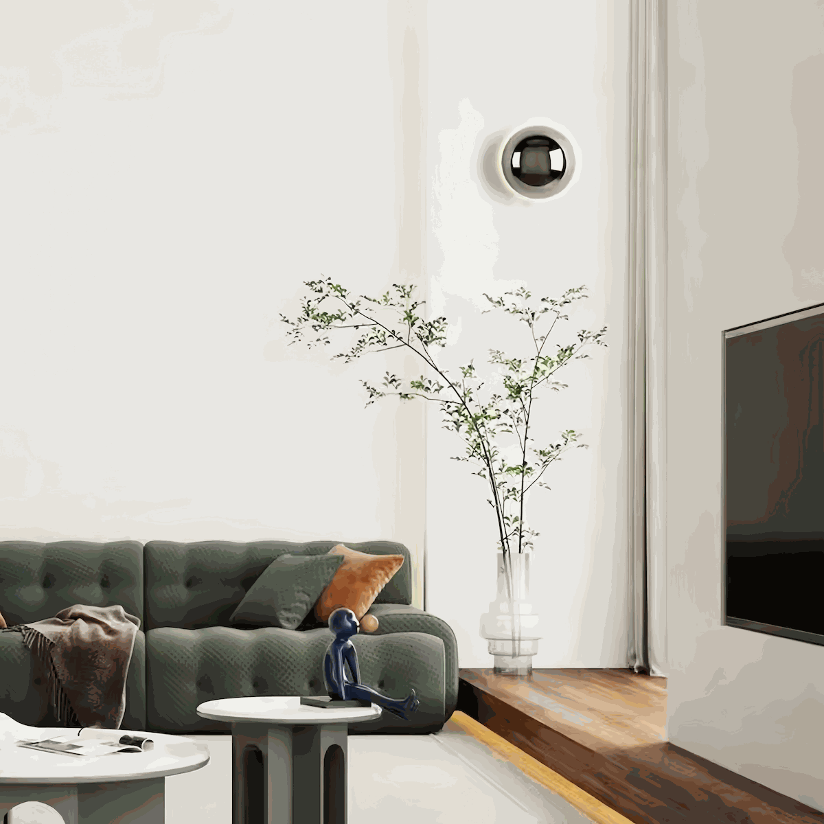 Metal Globe Wall Sconce vintage industrial LED wall light with acrylic globe for bedroom ambient lighting