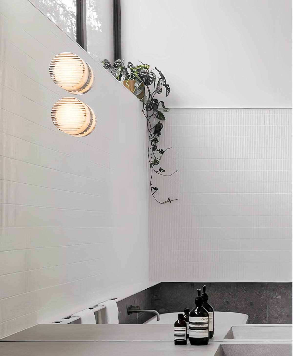Living Hall Lighting: Nordic Glass Wall Lamp for Elegant Ambiance