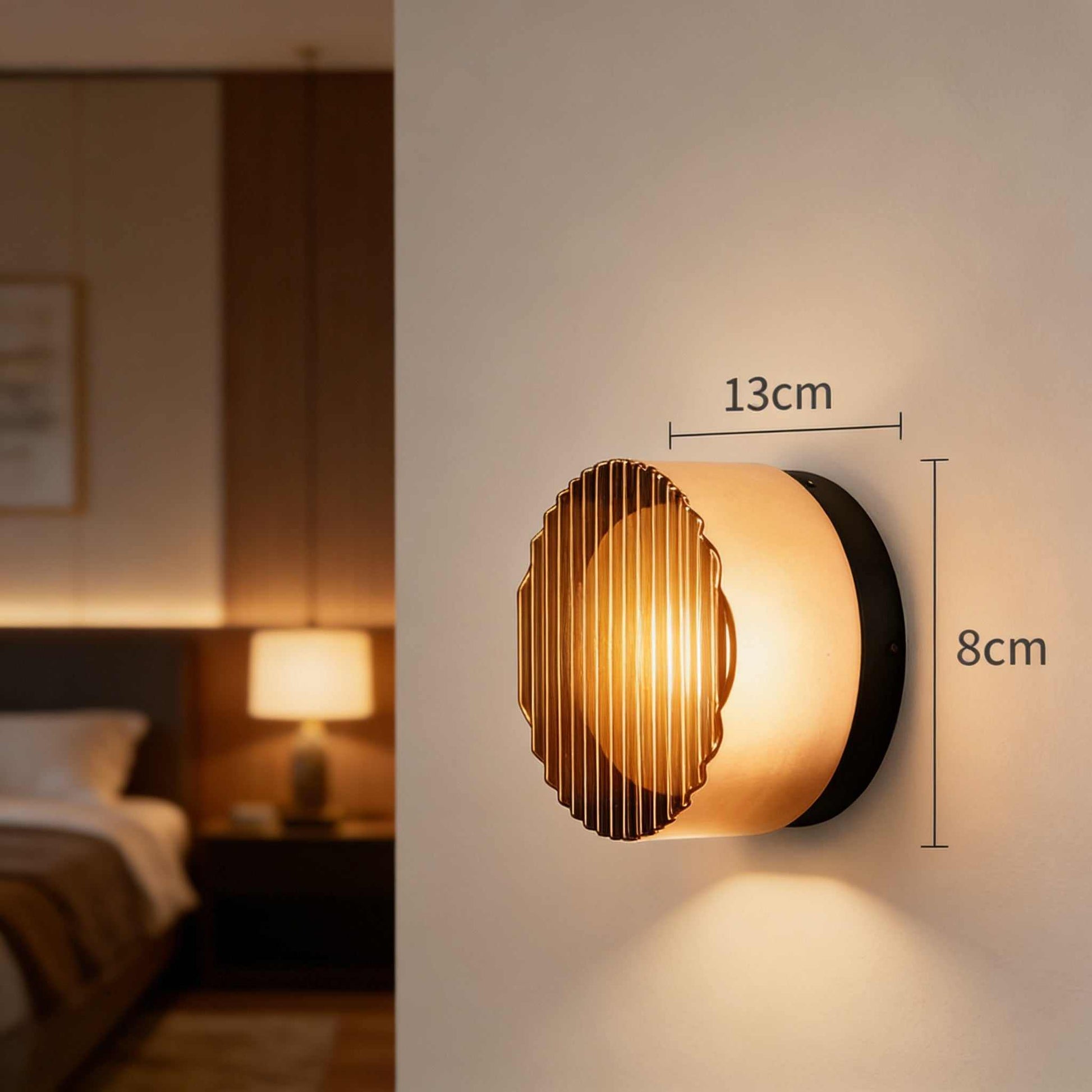 Living Hall Lighting: Nordic Glass Wall Lamp for Elegant Ambiance