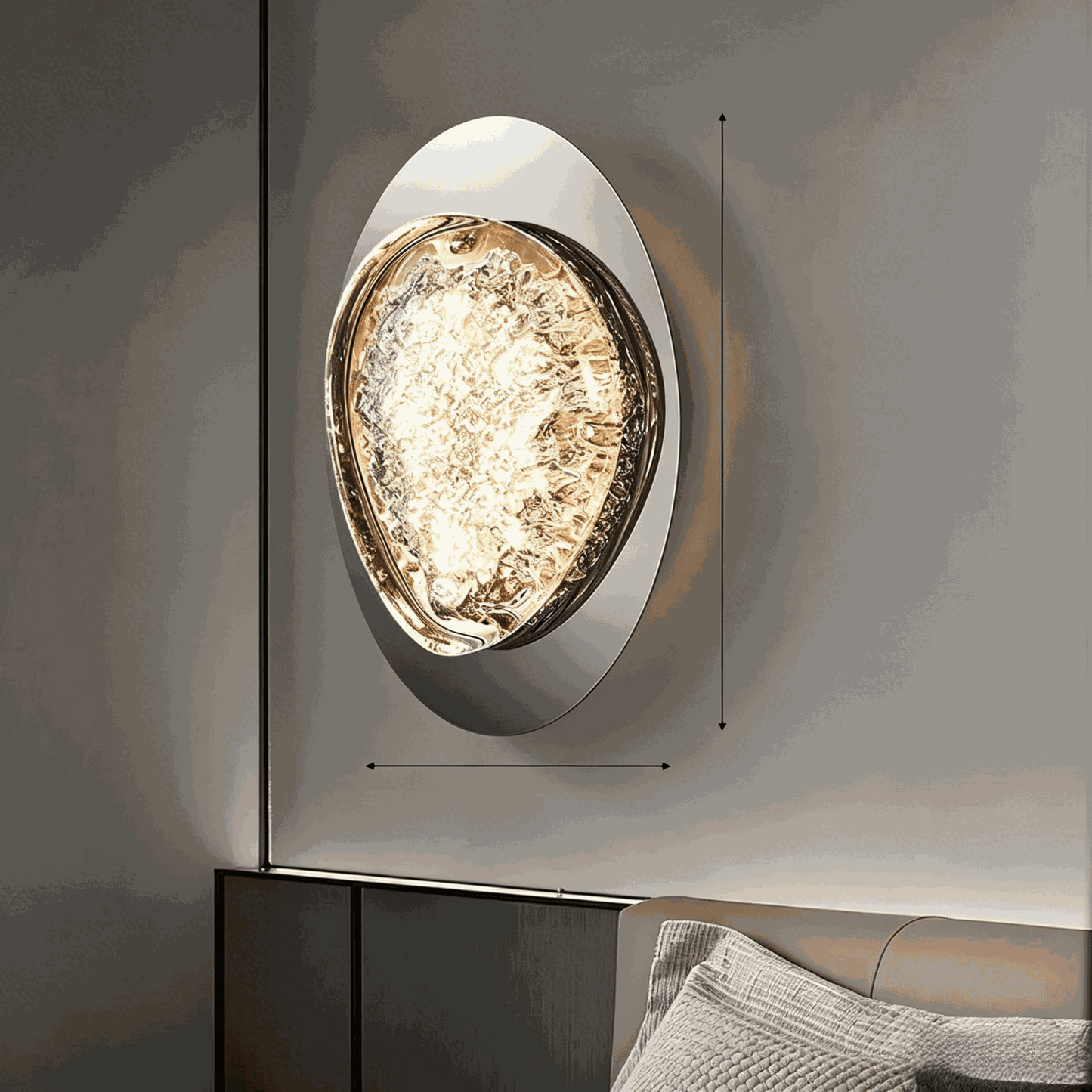 Italian luxury book form wall lamp with textured acrylic shade and soft LED light