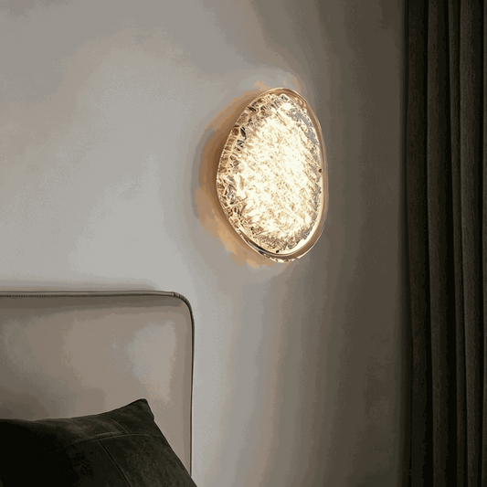 Italian Luxury Book Form Wall Lamp with textured acrylic shade and soft LED light for bedroom and hallway decor