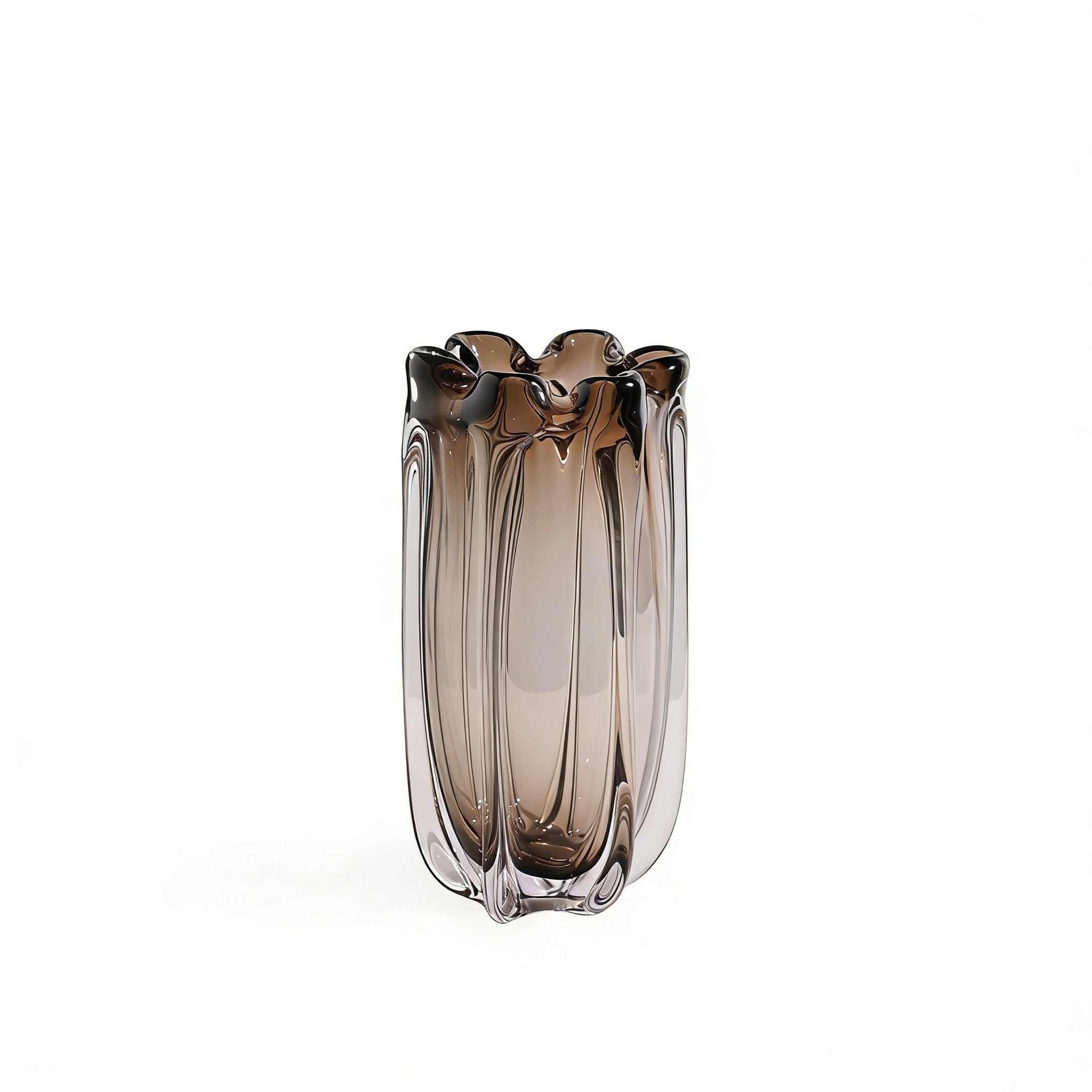 Modern light luxury crystal glass vase with geometric patterns and cylindrical shape for elegant home decor