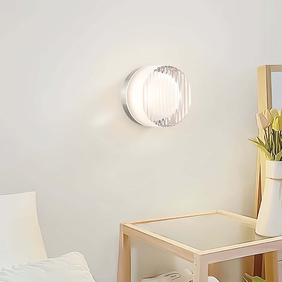 Living Hall Lighting: Nordic Glass Wall Lamp for Elegant Ambiance