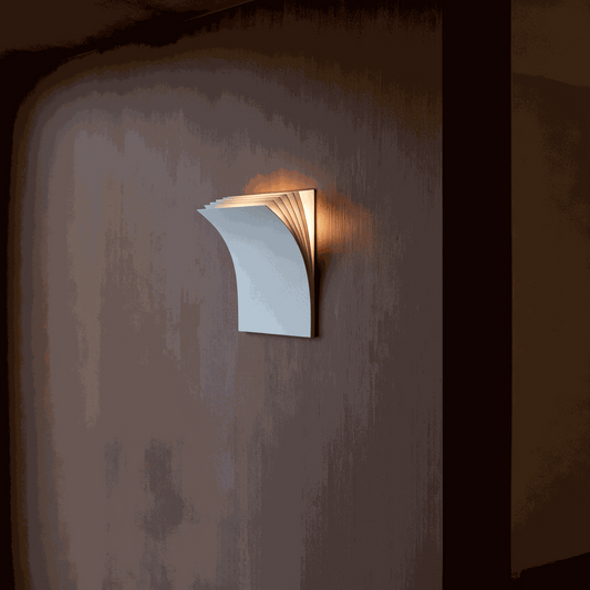 Book-shaped wall sconce with matte black iron finish and warm 3000K LED light for modern minimalist decor