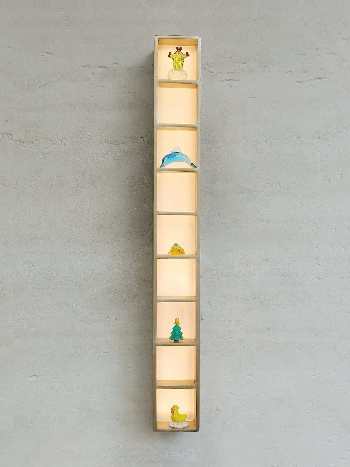 Industrial wall light all-aluminum linear sconce with brushed nickel finish and warm light