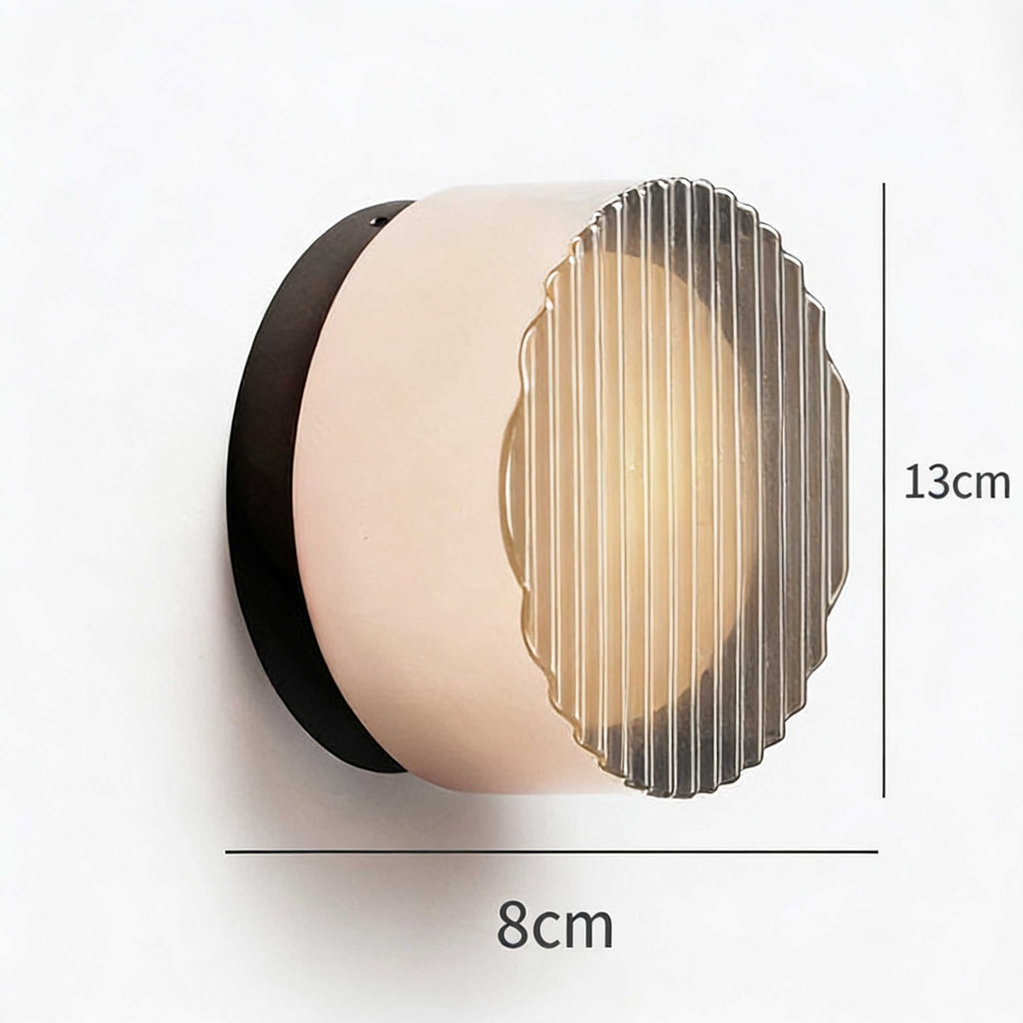 Nordic style glass wall lamp with LED light for bedroom and corridor ambiance