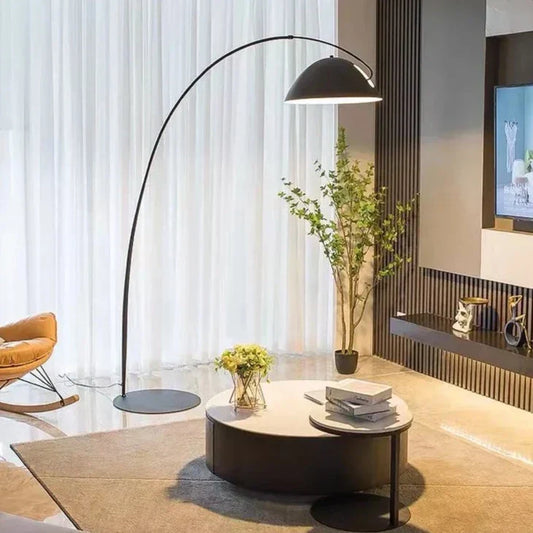 Arc Floor Lamp | Rustic Charm Meets Industrial Chic - sparkledecor.com