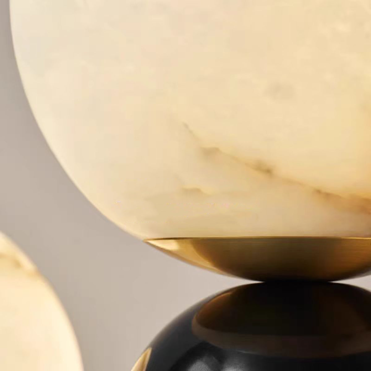 Elegant Spanish marble table lamp with ambient three-color G9 lighting and modern design