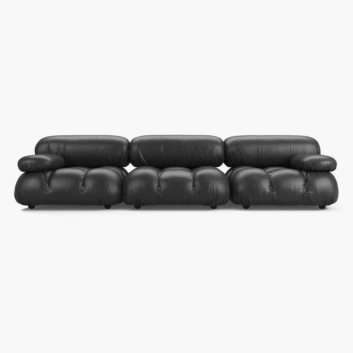 Camaleonda modular leather sofa with reconfigurable modern design in premium aniline leather