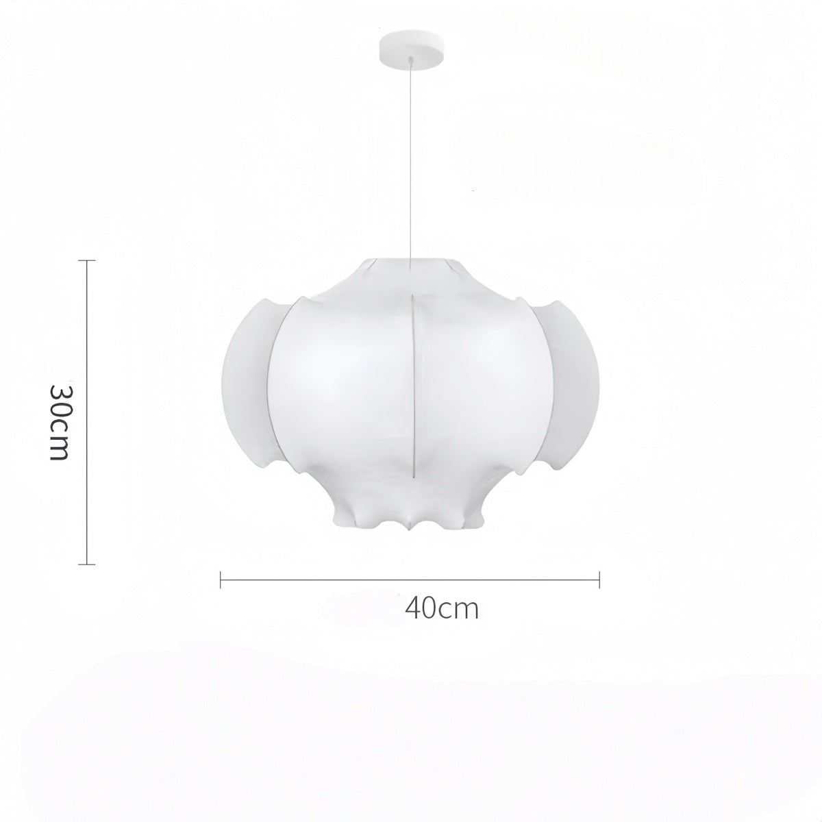 Vintage bedroom silk pendant light with soft diffused glow and French Wabi-Sabi design