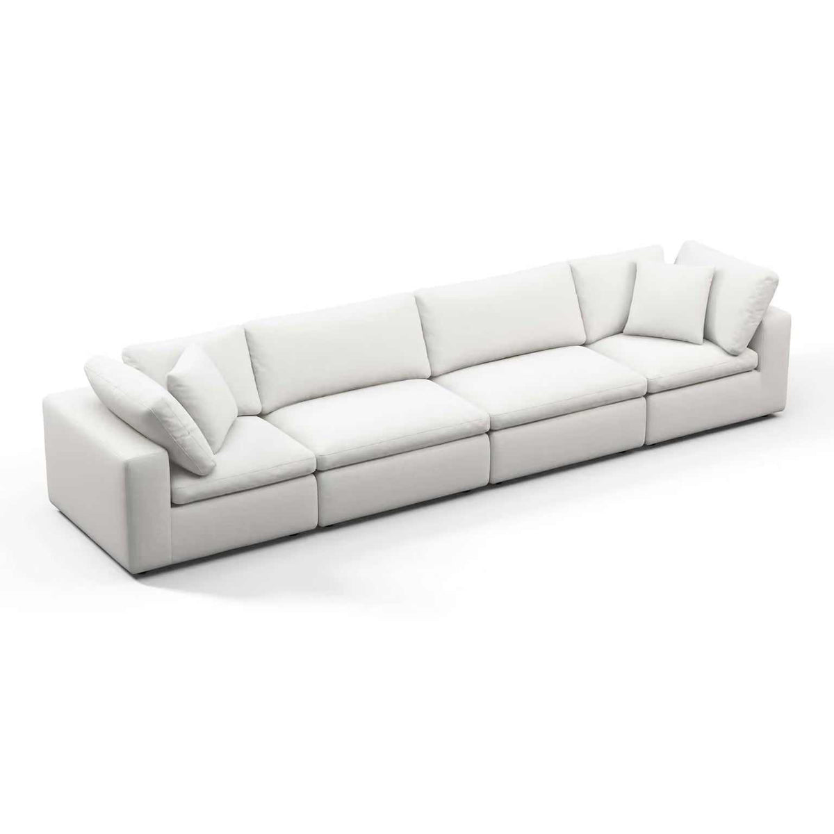 Oulton Sofa modular contemporary lounge with overstuffed cushions and stain-resistant linen upholstery