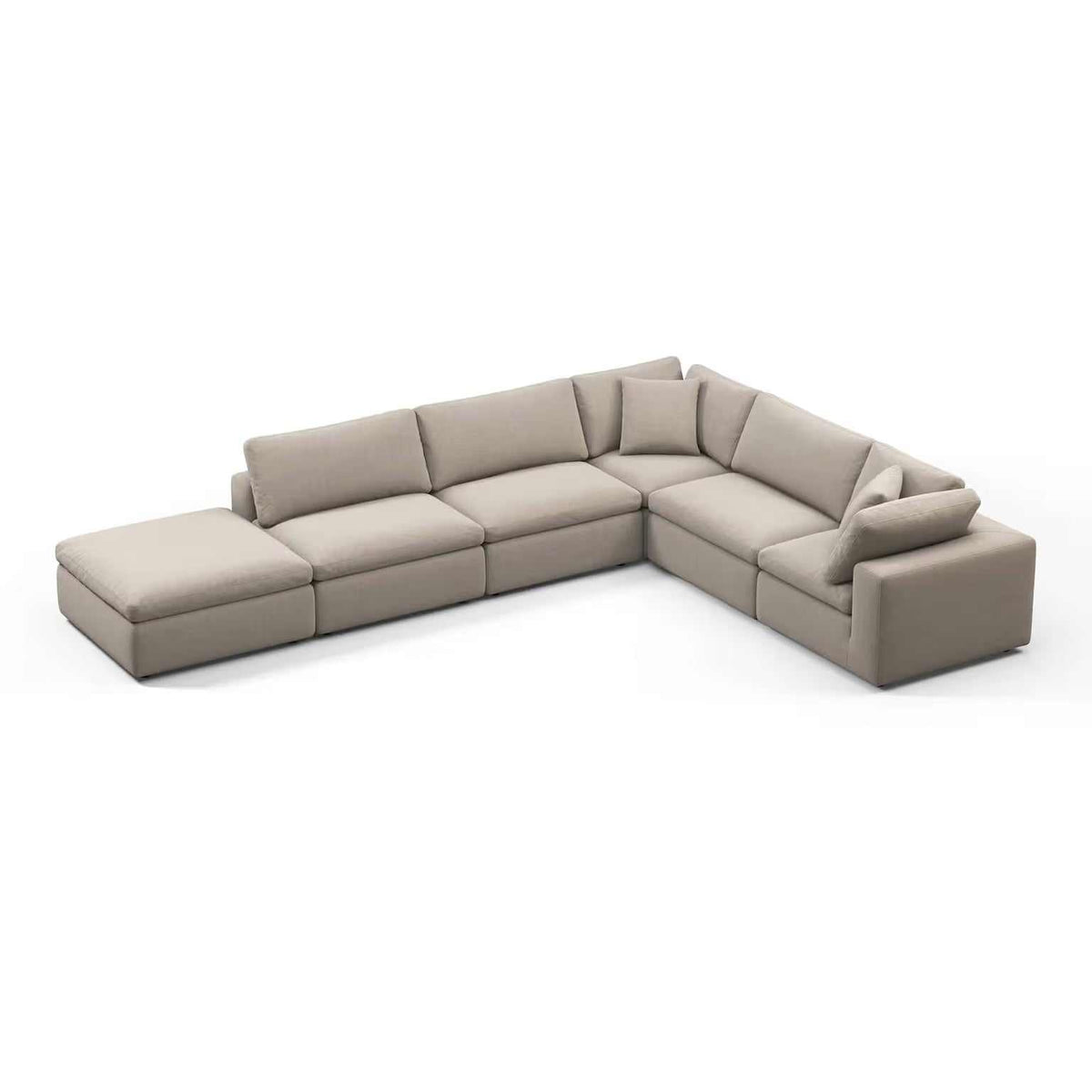 Contemporary Oulton Sofa with modular design and stain-resistant linen upholstery