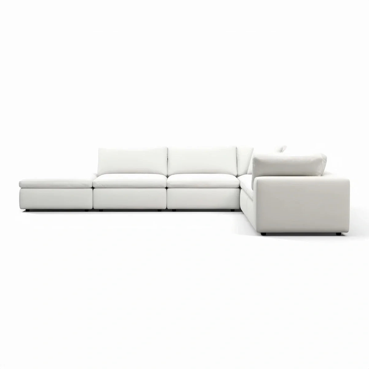 Oulton Sofa with feather-down cushions and stain-resistant linen upholstery design diagram