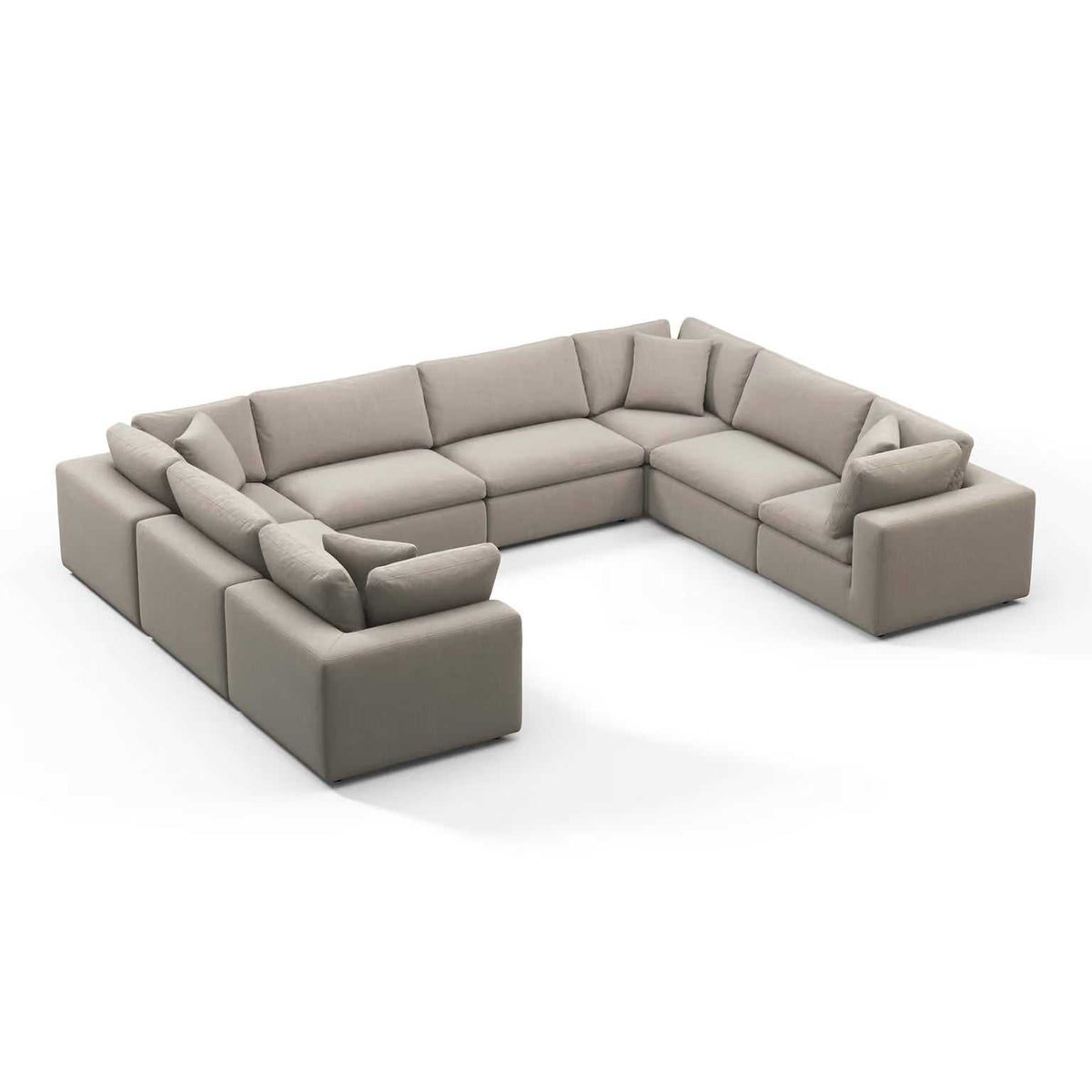 Oulton Sofa modular contemporary lounge with stain-resistant linen and feather-down cushions