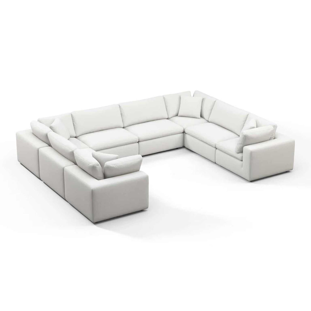 Oulton Sofa modular contemporary lounge with stain-resistant linen and feather-down cushions