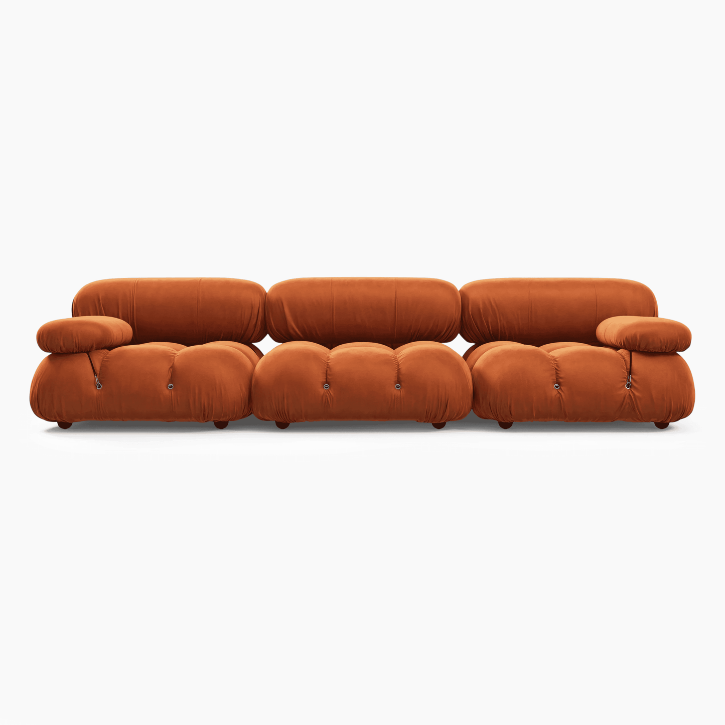 Camaleonda Modular Sofa in bold, puffy design with premium Sunbrella fabric and solid wood feet