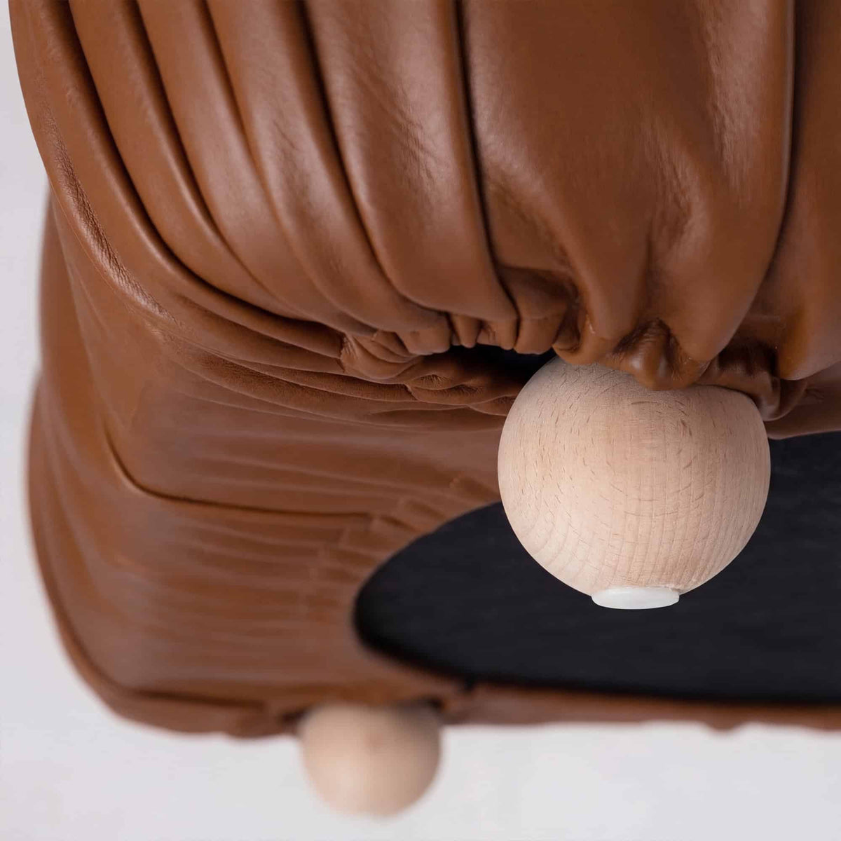 Camaleonda modular leather sofa with bold, puffy design and premium aniline leather upholstery