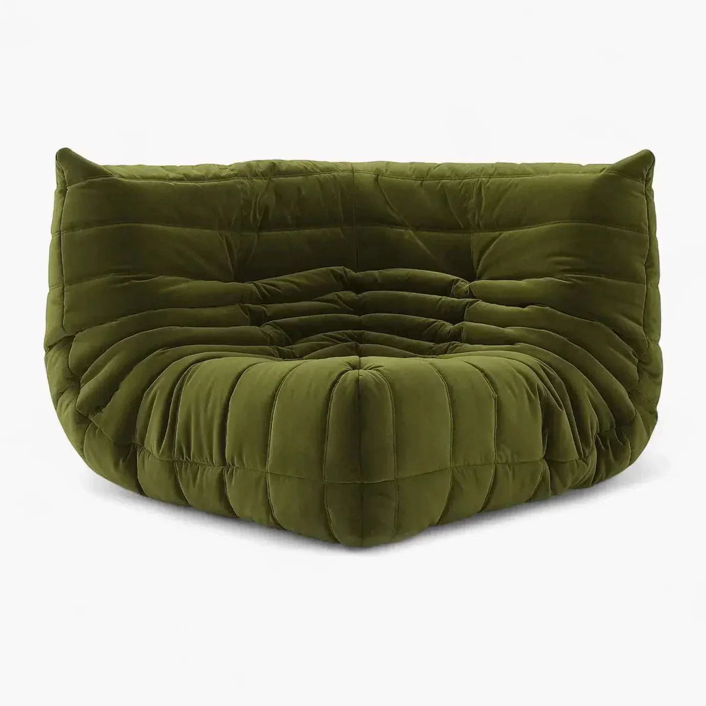 Ligne Roset Togo Sofa Replica – Vintage Green Velvet, Modern Modular Design