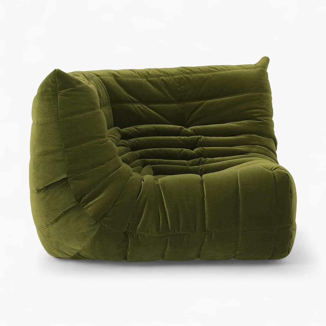 Ligne Roset Togo Sofa Replica – Vintage Green Velvet, Modern Modular Design