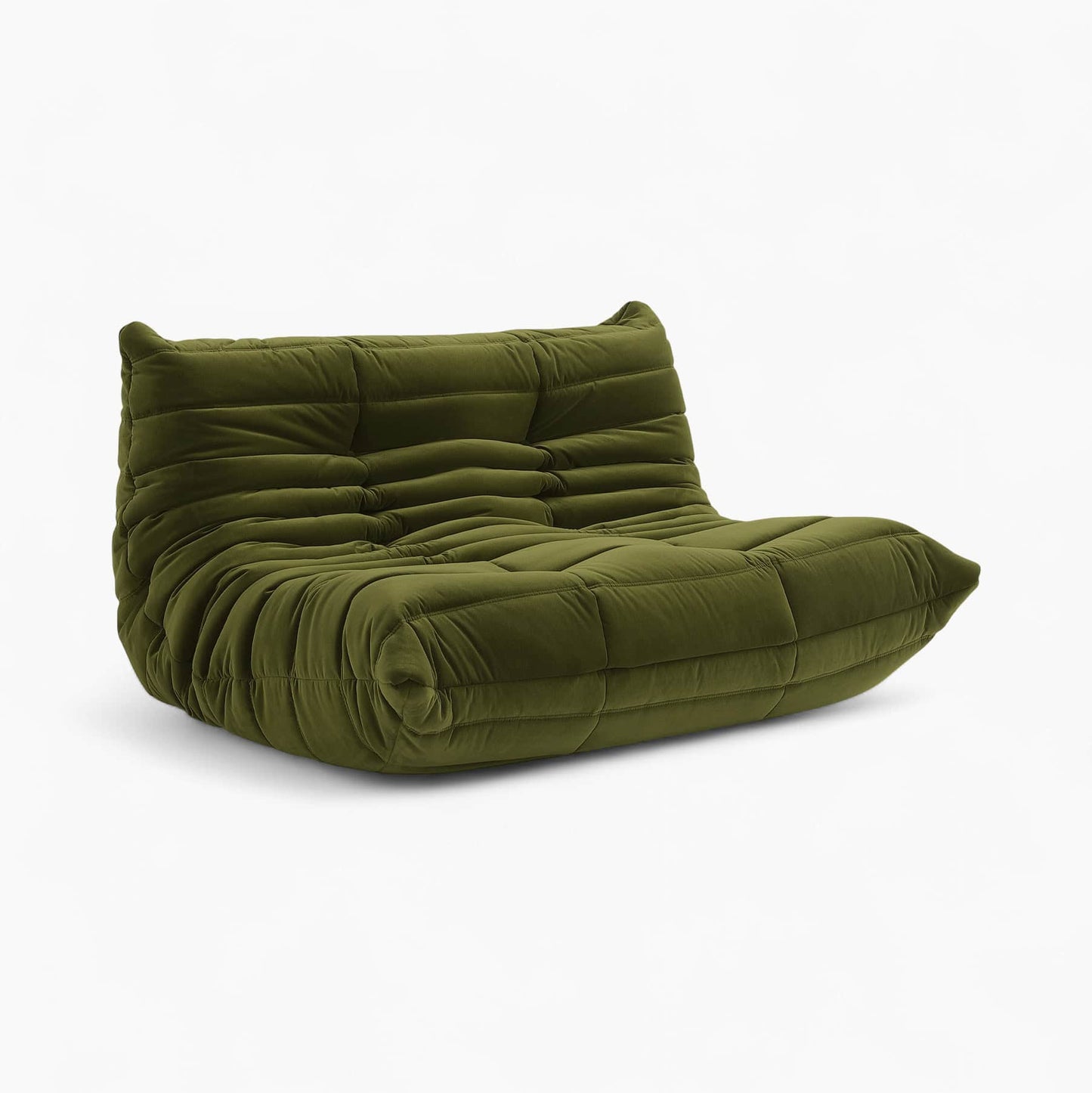 Ligne Roset Togo Sofa Replica – Vintage Green Velvet, Modern Modular Design