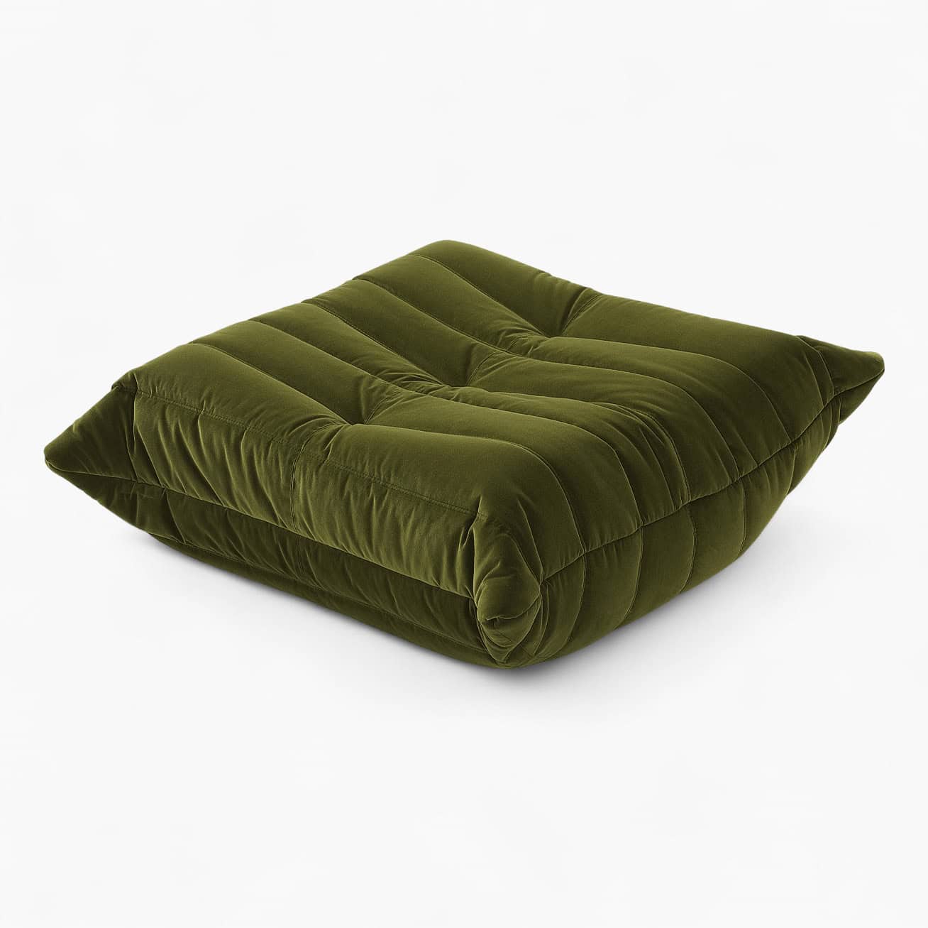 Ligne Roset Togo Sofa Replica – Vintage Green Velvet, Modern Modular Design