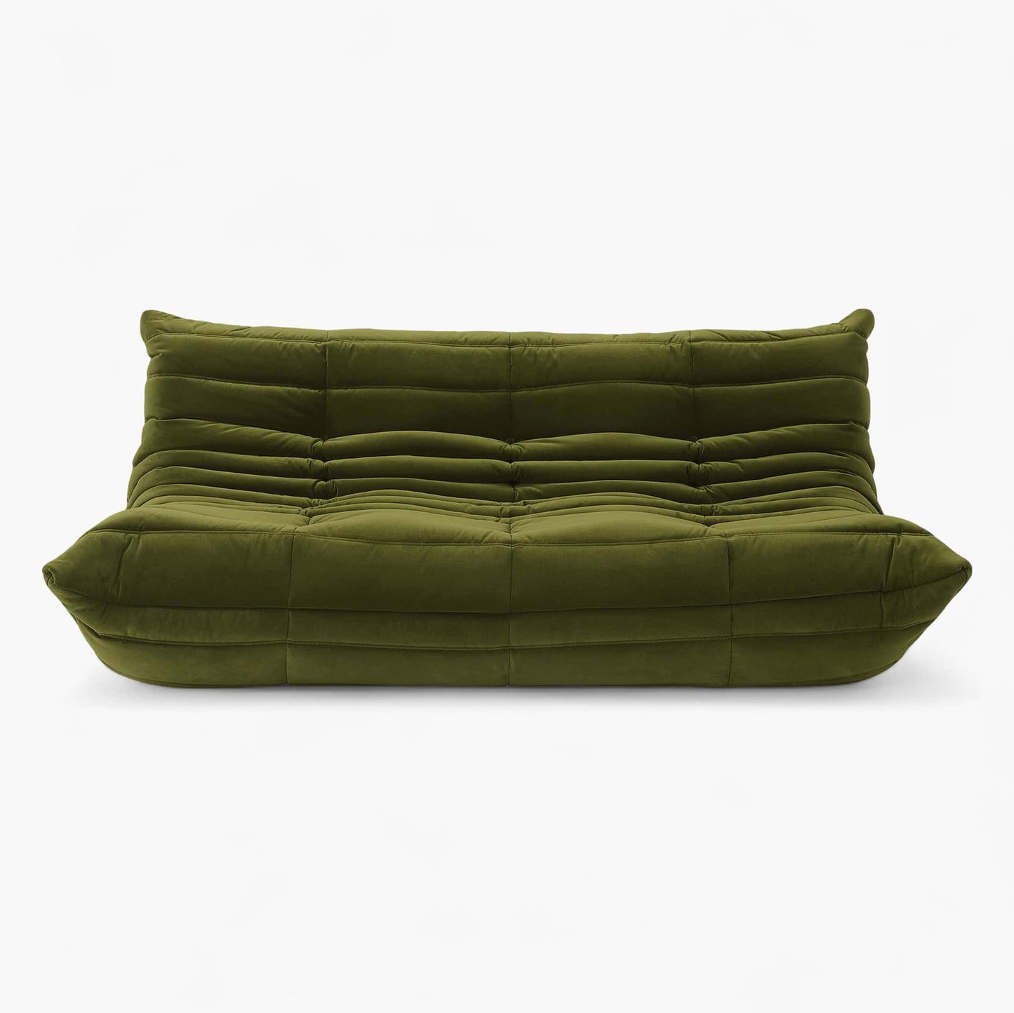 Ligne Roset Togo Sofa Replica – Vintage Green Velvet, Modern Modular Design