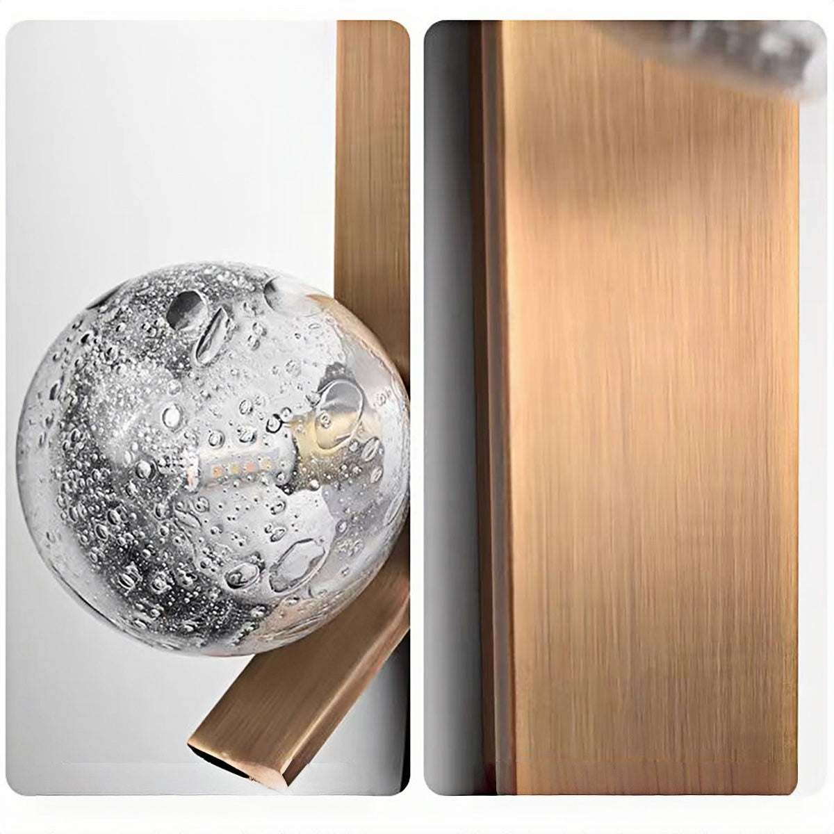 Luxury wall lamp with vintage bubble glass and iron frame for warm ambient lighting in living rooms