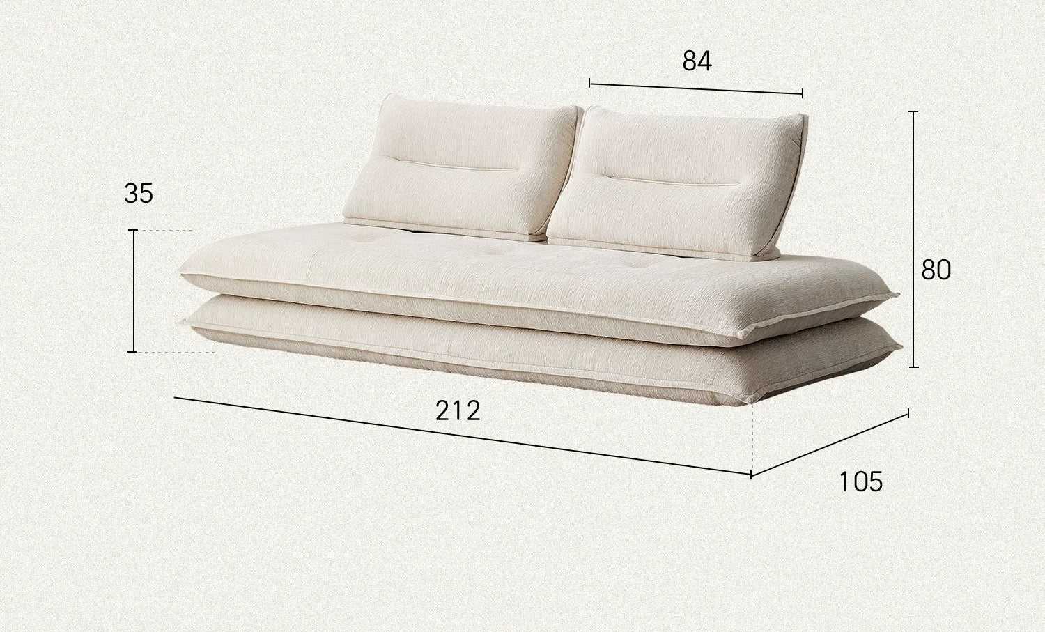 3-in-1 convertible velvet sofa bed in modern minimalist straight row design for living room versatility