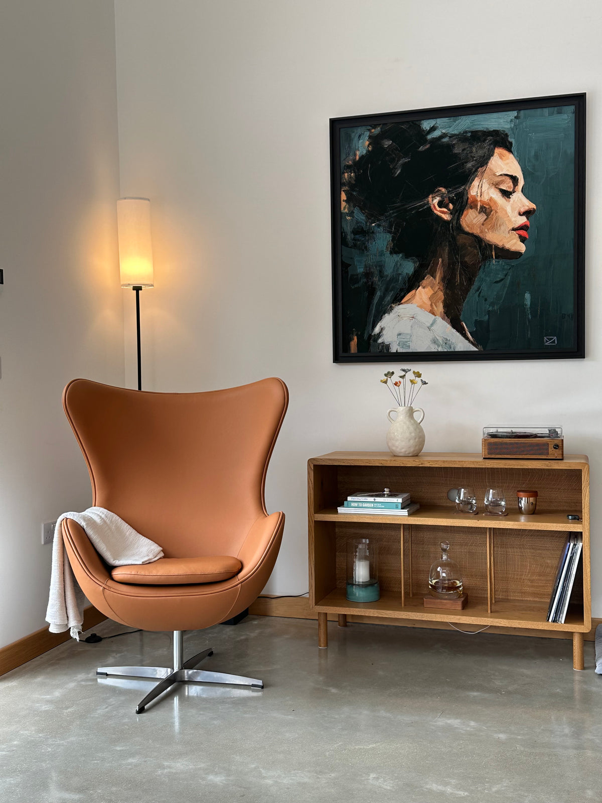 Egg Chair Replica with Stool by Arne Jacobsen - Stylish & Comfortable Design