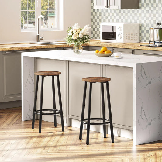 Kitchen Bar Stools with Footrest Set of 2 - sparkledecor.com