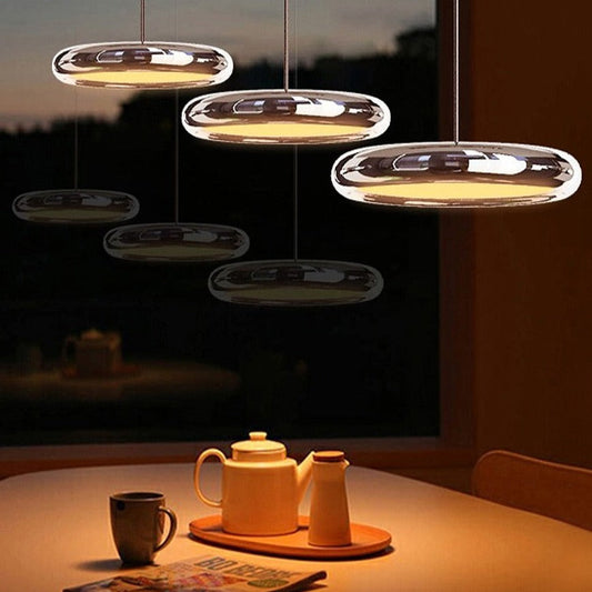 Gold Pendant Light - Modern Dining Room Chandelier Illumination - sparkledecor.com