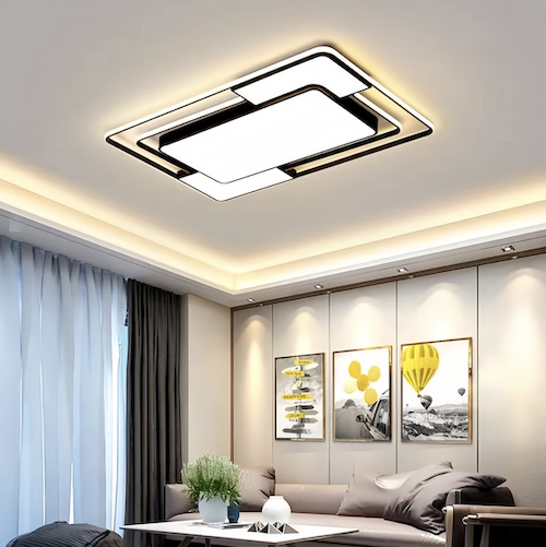 Modern Square Black Ceiling Light | LED, Dimmable, Perfect for Any Roo - sparkledecor.com