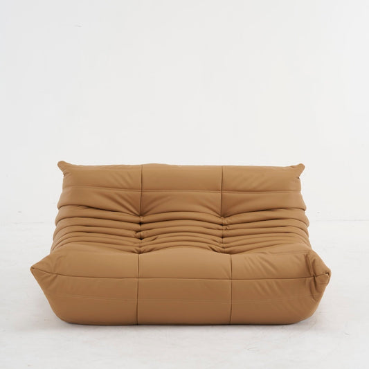 Luxury Togo 2 - Seater Leather Sofa: Customizable Colors for Your Dream Living Space
