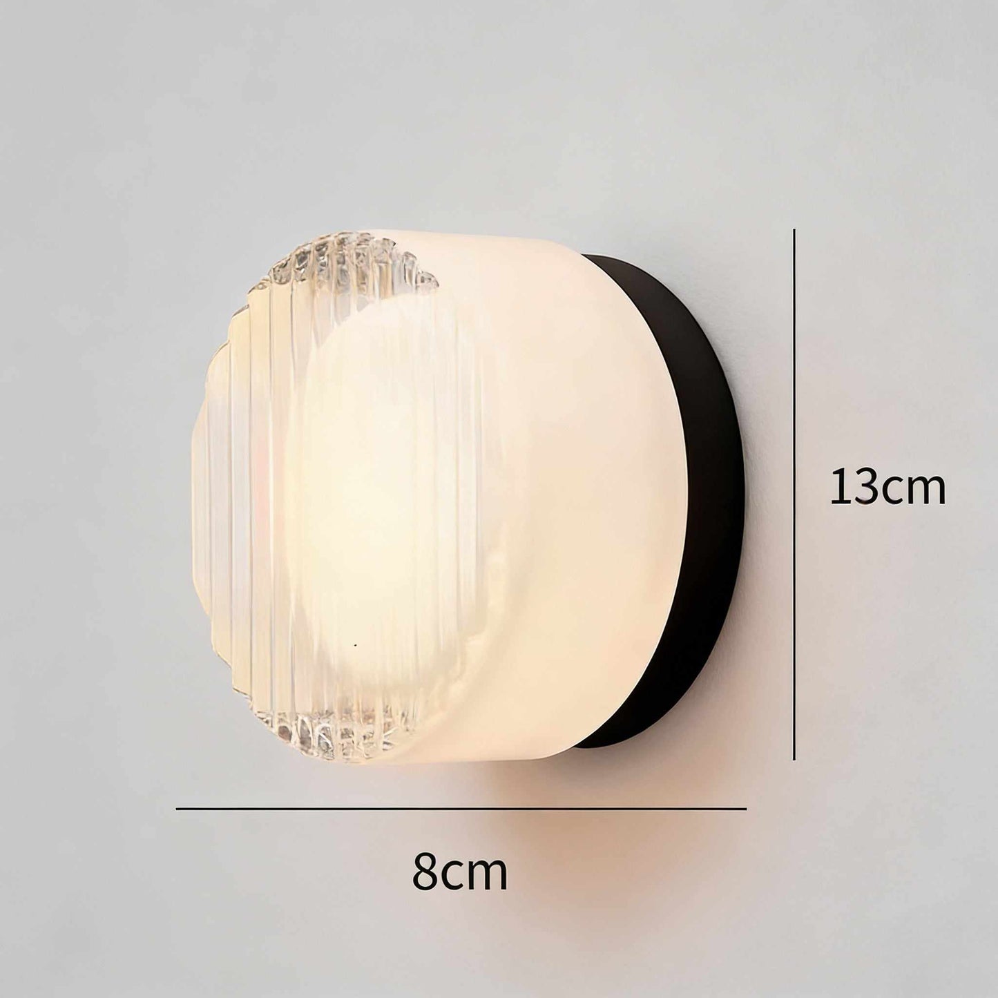 Nordic glass wall lamp with LED light for corridor and bedroom ambiance