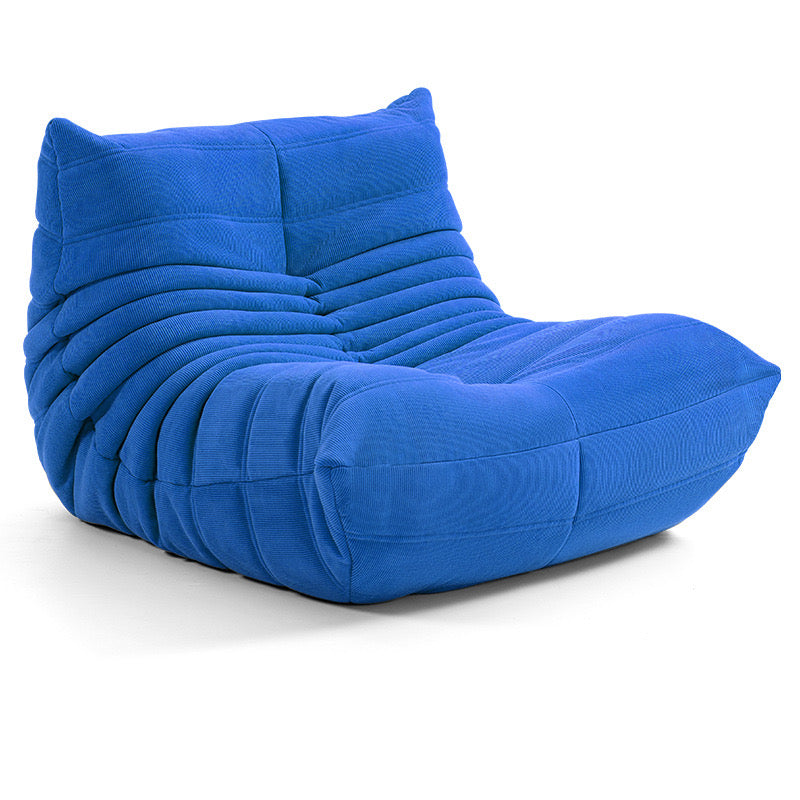 ligne roset togo armchair in blue corduroy - sparkledecor.com