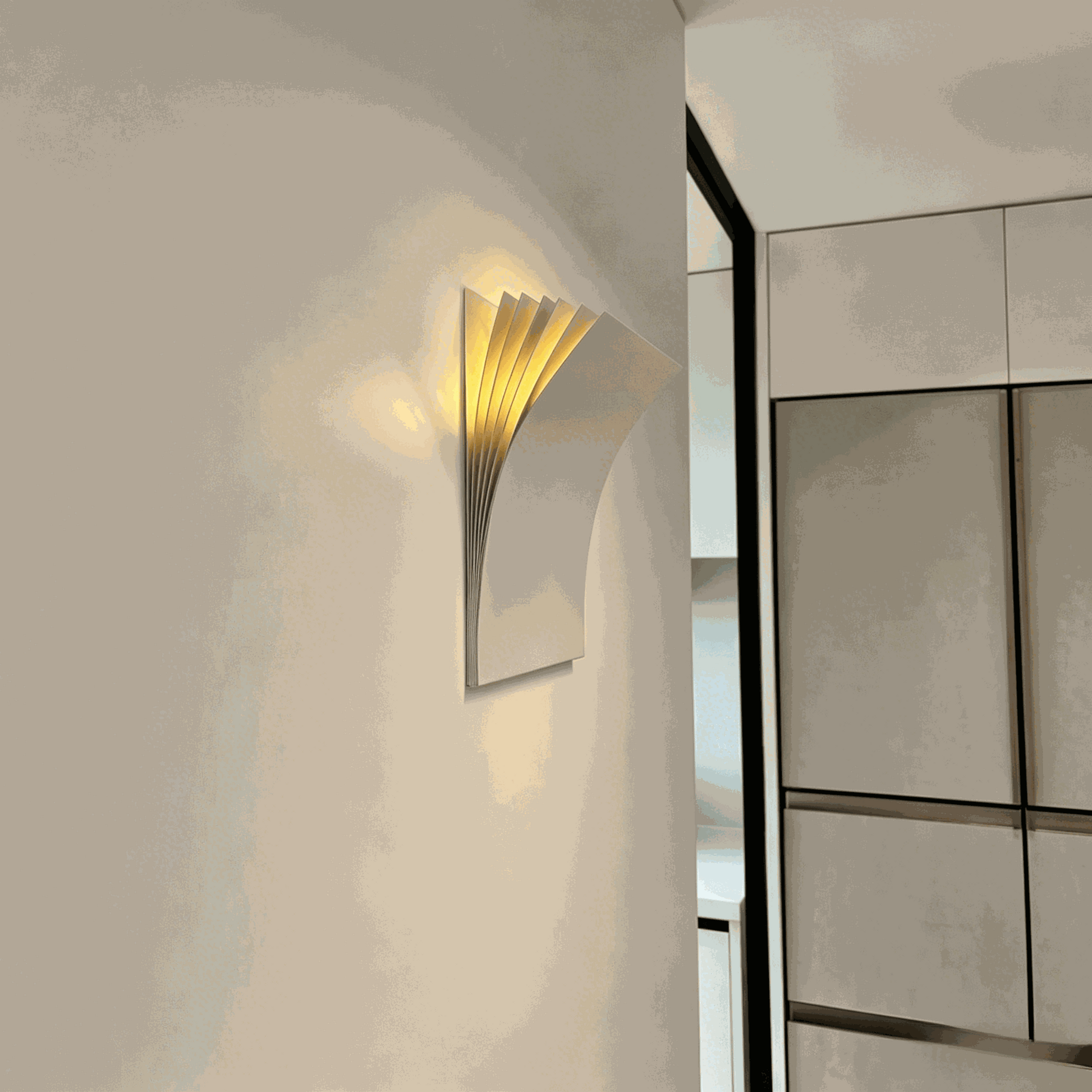 Book-shaped matte metal wall sconce with warm white LED for modern minimalist decor in living rooms and hallways