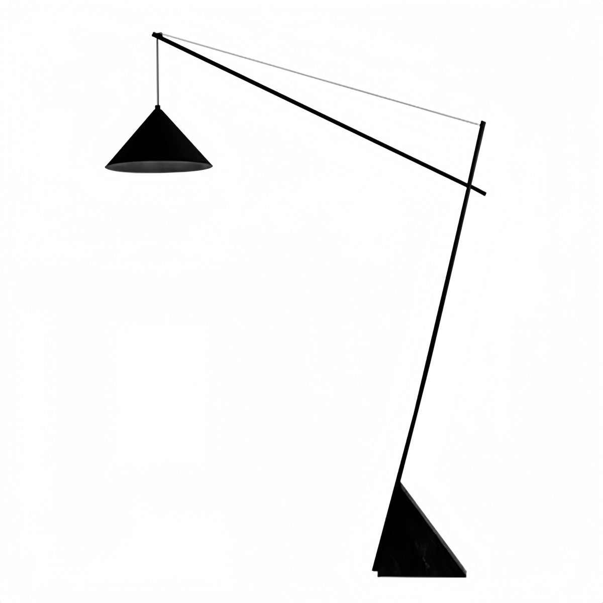 Minimalist floor lamp with sculptural design providing soft ambient light for modern living rooms and bedrooms