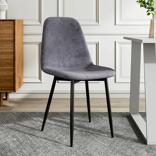 Set of 2 Velvet Upholstered Dining Chairs – Modern Rhombus Set - sparkledecor.com